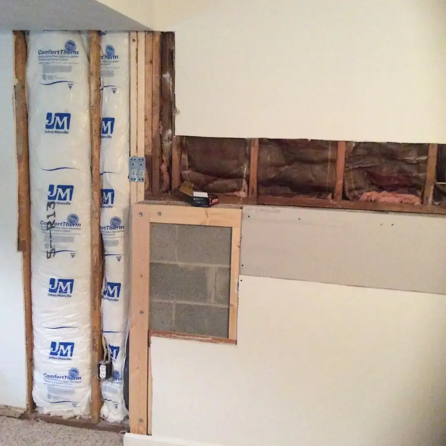 Wall insulation replacement during Contents Cleaning & Restoration in Somerdale